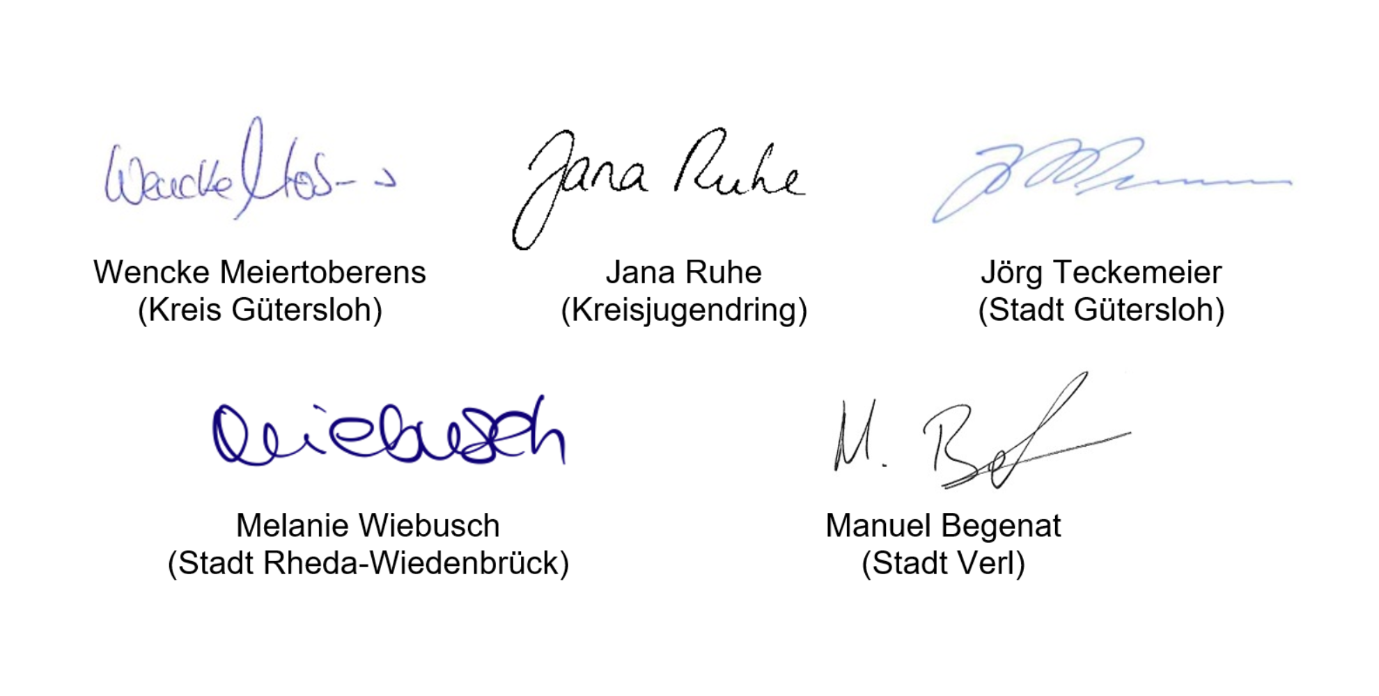 Unterschriften Unterschriften