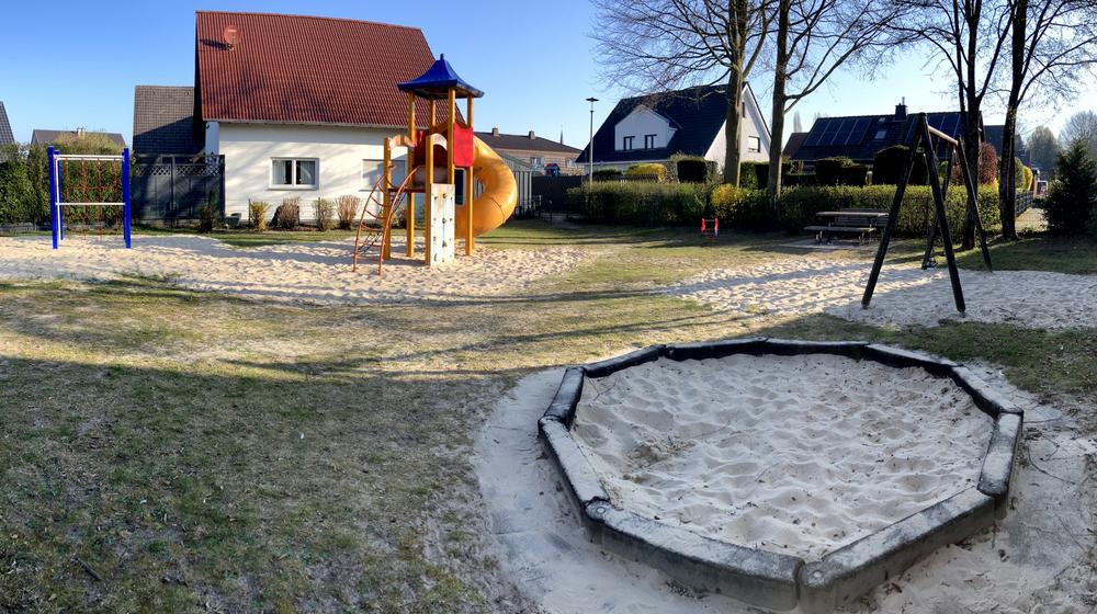 Blick auf den Spielplatz