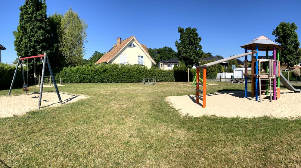 Blick auf den Spielplatz