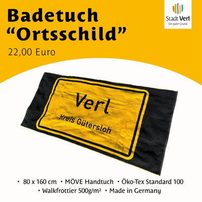 Badetuch "Ortsschild"