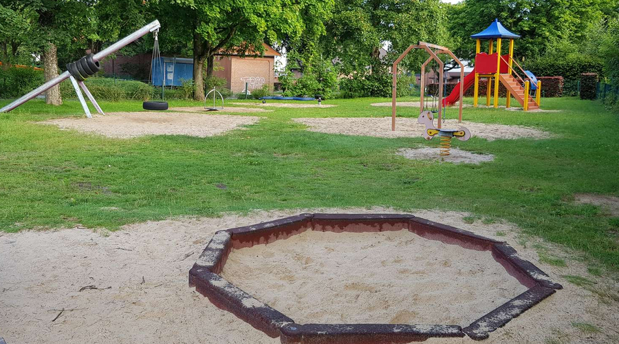 Blick auf den Spielplatz Lessingstraße