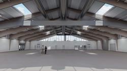 Blick in die Halle 