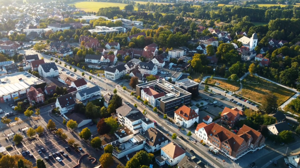 Drohnenaufnahme Verler Innenstadt Drohnenaufnahme Verler Innenstadt