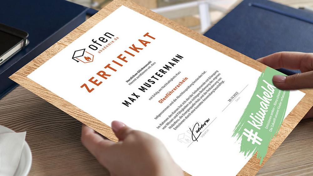 Zertifikat Ofenführerschein