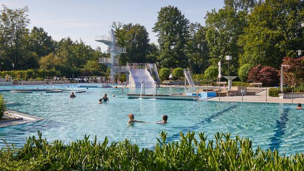 Blick ins Freibad