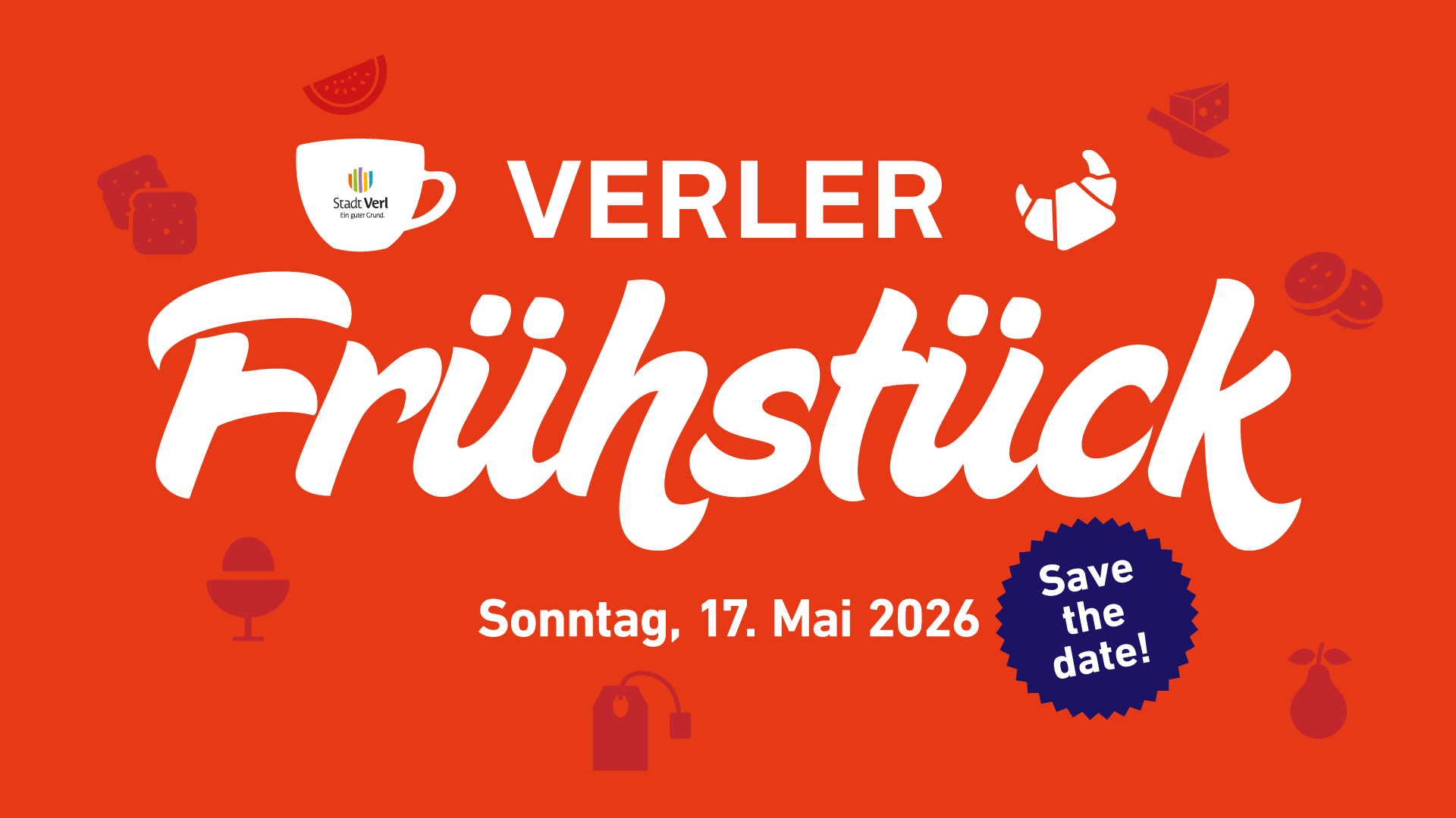 Grafik Verler Frühstück - Save the date